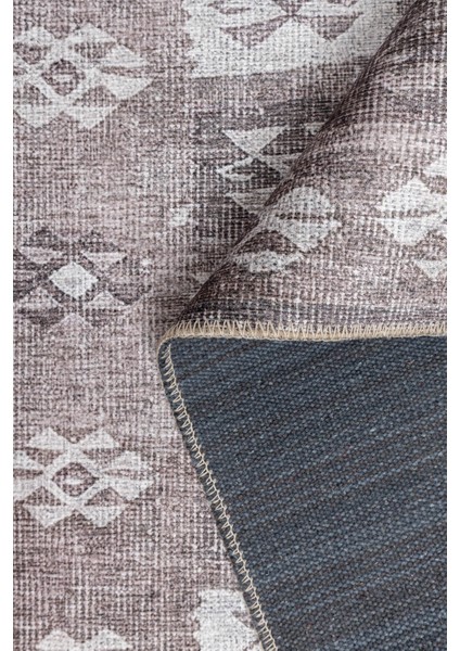 Stonart Eskitme Vintage Desenli Kahverengi Otantik Yıkanabilir Şönil Halı Al 462 indirimleri