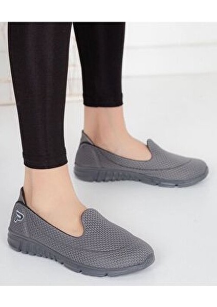 Kadın Füme Antrasit Günlük Spor Yürüyüş Casual Ayakkabı Anne Bağcıksız Rahat Hafif Memory fiyatları
