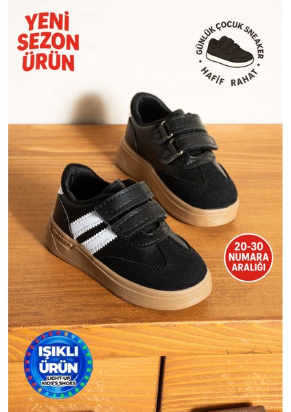 Unisex Çocuk Bebek Işıklı Cırtlı Günlük Ayakkabı Çocuk Spor Ayakkabı Hafif Rahat Taban