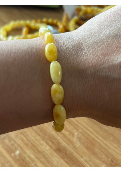 Kehribar Bileklik Badem Damarlı fiyatları