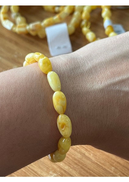 Kehribar Bileklik Badem Damarlı modelleri