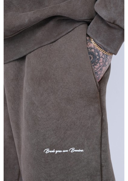 Oversize Füme Eşofman – Mavi Cepli fiyatları