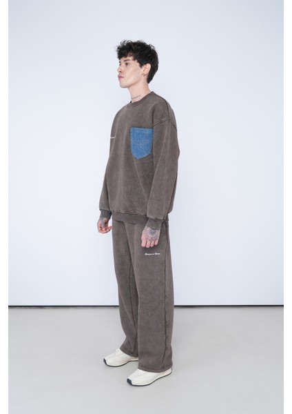 Oversize Füme Eşofman – Mavi Cepli modelleri