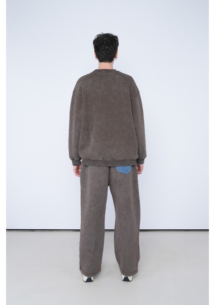 Oversize Füme Eşofman – Mavi Cepli fırsatları