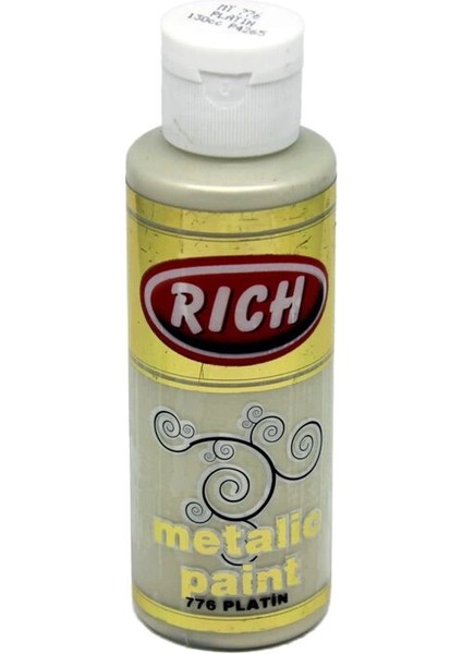 Metalik Akrilik Boya 120 Cc. 776 Platin