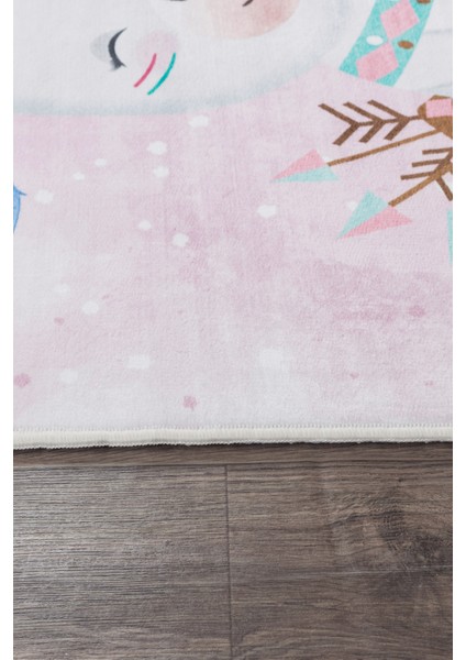 Oyun Halısı Yıkanabilir Antibakteriyel Figür Çeşit Desen Genç/çocuk Odası Halısı Pamuk Taban Saçaklı