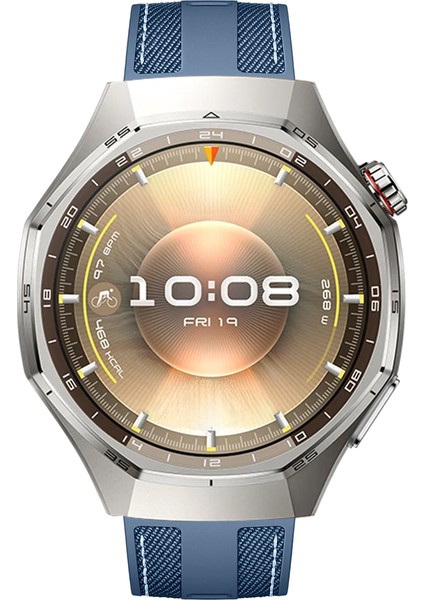 Huawei Watch Gt6 Pro 46MM ile Uyumlu Metal Tokalı Dikiş Detaylı Şık Dokuma Silikon Kordon modelleri