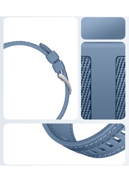 Huawei Watch Gt6 Pro 46MM ile Uyumlu Metal Tokalı Dikiş Detaylı Şık Dokuma Silikon Kordon indirimleri