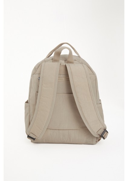 Çok Cepli Kadın Sırt Çantası Orta Boy Günlük HV3059 Bej modelleri