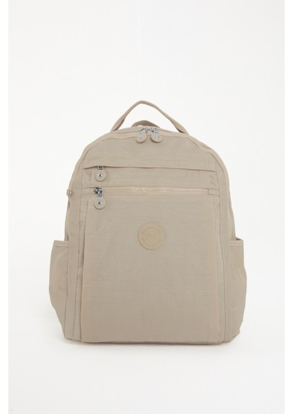 Çok Cepli Kadın Sırt Çantası Orta Boy Günlük HV3059 Bej fırsatları