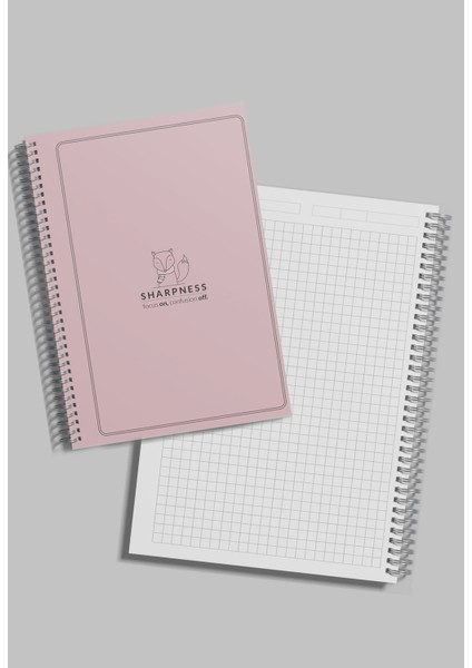 A5 Spiralli Kareli 96 Sayfa Kalın Karton Kapak Okul Defteri Pastel Seri Sharpness fiyatları