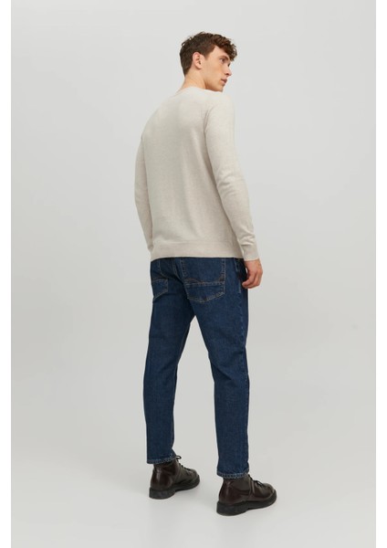 Erkek Basic Krem Ince Triko Kazak - 12208364 modelleri