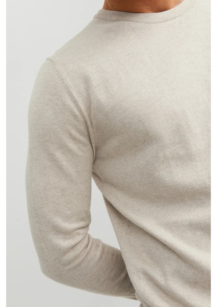 Erkek Basic Krem Ince Triko Kazak - 12208364 fırsatları