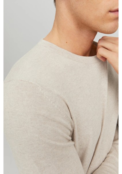 Erkek Basic Krem Ince Triko Kazak - 12208364 indirimleri