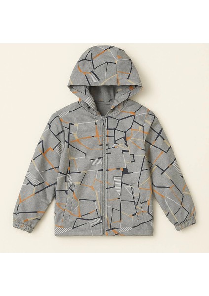 Geometrik Desen Erkek Çocuk Yağmurluk 2903