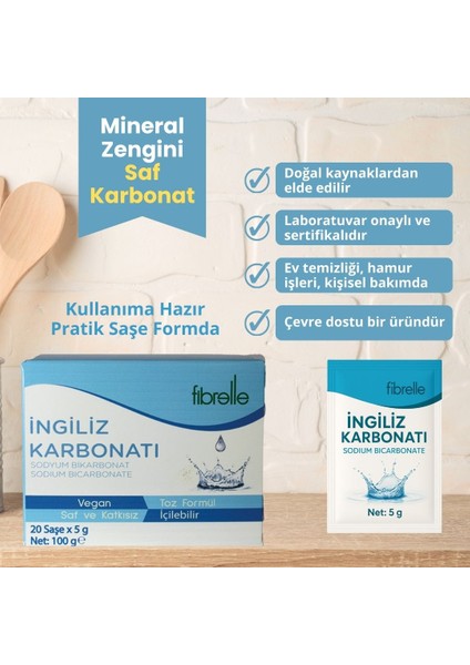 Sodyum Bikarbonat (Ingiliz Karbonatı) Saşe ( 1 Saşe = 5 G ) indirimleri