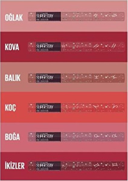 Super Stay Ink Crayon Kalem Mat Ruj Zodiac Serisi - 45 Hustle In Heels (Koç) fırsatları