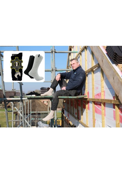 Yün Karışımlı Çorap İngiliz Anahtarı Tamir Temalı Paket | 2 Çift | 41-46 Numara İş Çorabı fiyatları