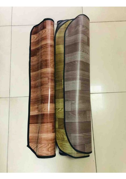 Soba ve Kuzine Altına Hazır Kesim Muşamba Biyeli Zemin Döşemesi 100X120 cm 1 Adet Karma Desen