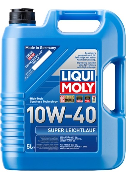 Yarı Sentetik Düşük Sürtünmeli Motor Yağı 10W-40 - 5 Litre