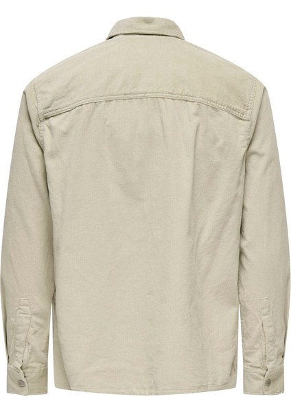 Erkek Relaxed Fit Fermuarlı Bej Kadife Ceket - 22029769 indirimleri