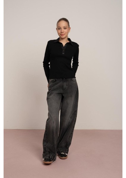 Kız Çocuk 7823 Kaşkorse Polo Yaka Bluz