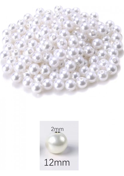 1.000 Gram (1 Kg.) 12MM Beyaz Renk Plastik Inci Boncuk Çanta ve Takı Yapım Boncuğu (~800 Adet) fiyatları