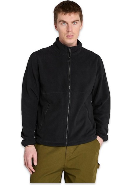 TB0A6HM3 Full Zip Polar Fleece Jacket Siyah Erkek Mont