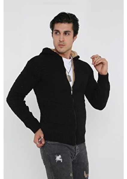 Erkek Içi Kürklü Kapşonlu Spor Hırka fırsatları