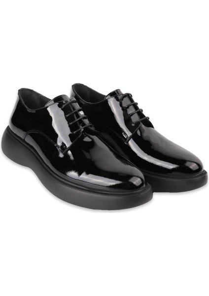 20184 Günlük Siyah Rugan Erkek Ayakkabı modelleri