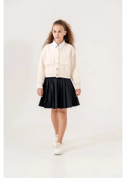 Kız Çocuk 8502 Sakallı Okul Bomber Ceket