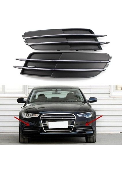 A6 Ön Tampon Izgara Sağ Kromlu Sissiz 2013 Sonrası Uyumlu