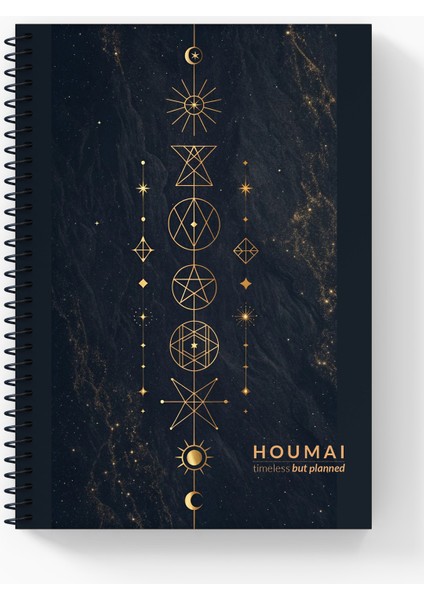 A5 Spiralli Defter 2'li Set Çizgili 96 Sayfa Karton Kapak Houmai Mistik ve Umay Zodyak fırsatları