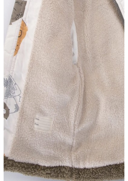 Sevimli Ayı ve Fil Desenli,kapüşonlu ,içi Yumuşak Kürk Astarlı, Cepli, Su Geçirmez,çocuk Kışlık Mont modelleri