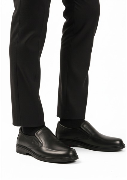 Siyah Hakiki Deri Erkek Casual Ayakkabı