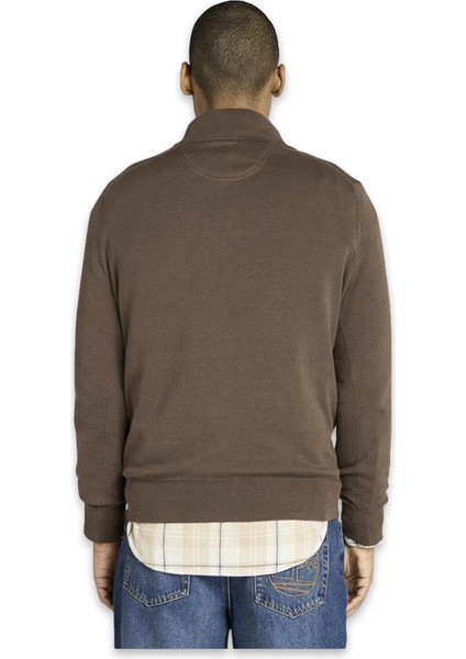 TB0A2BMX Williams River Cotton Yd 1/4 Zip Sweater Kahverengi Erkek Sweatshirt fiyatları
