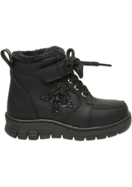 946.P25K433 Punto Patik Siyah-Beyaz Kız Çocuk Bot