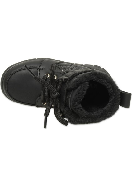 946.P25K433 Punto Patik Siyah-Beyaz Kız Çocuk Bot modelleri