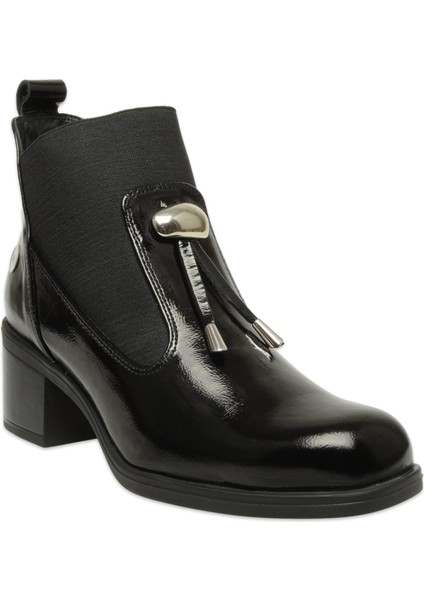 D25KB-1805 Günlük Topuklu Siyah Kadın Bot