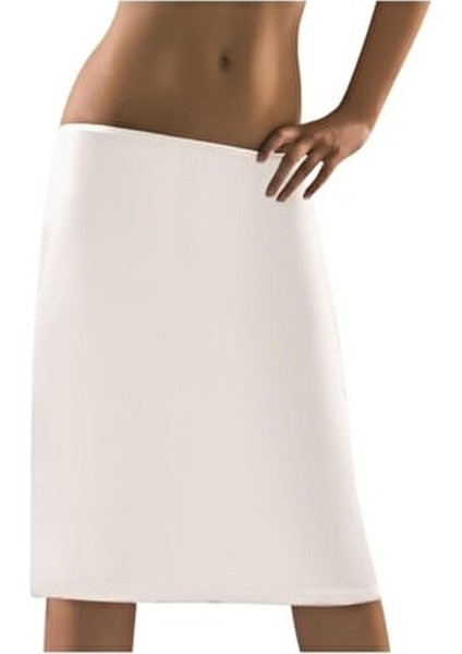 Uzun Jüpon Kadınlar İçin Beyaz Renk Dokuma Kumaşla Tasarlandı