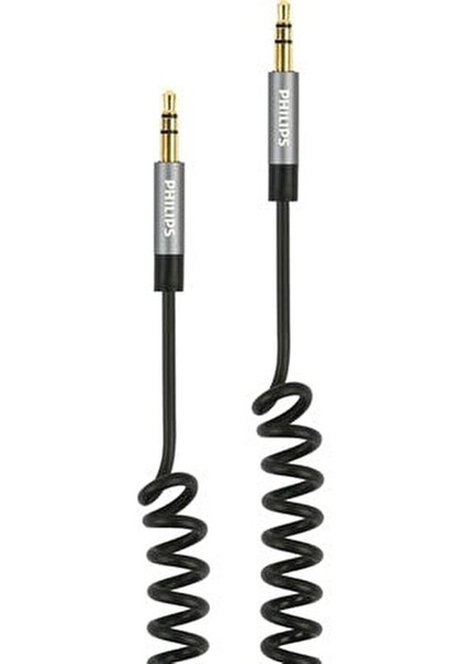 3.5 mm Jack Spiral Aux Ses Kablosu 1 mt Dayanıklı Tasarım ile Yüksek Performans