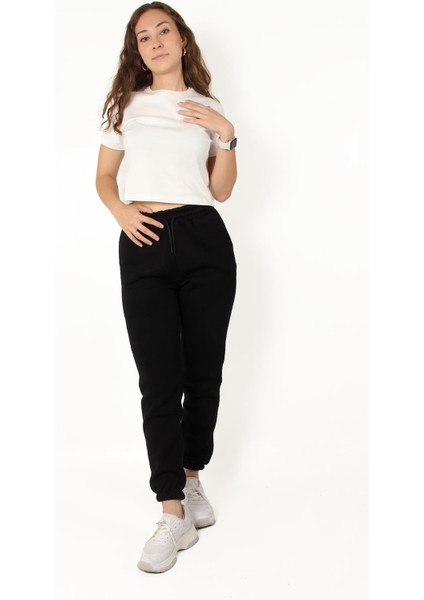 2566 Bel Paça Lastikli 3 Ip Jogger Bayan Eşofman Altı