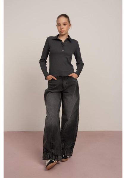 Kız Çocuk 7823 Kaşkorse Polo Yaka Bluz