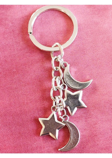 Ay ve Yıldızlardan Oluşan Metal Anahtarlık fırsatları