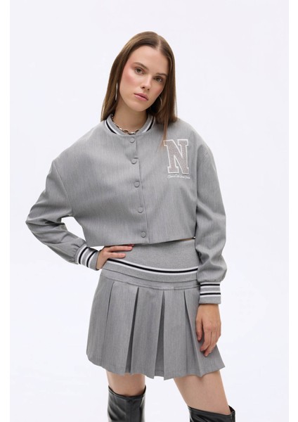 Gri Kadın Ceket CKT00886