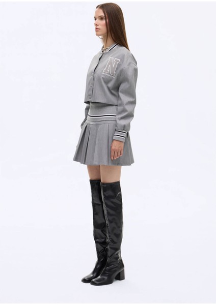 Gri Kadın Ceket CKT00886 modelleri