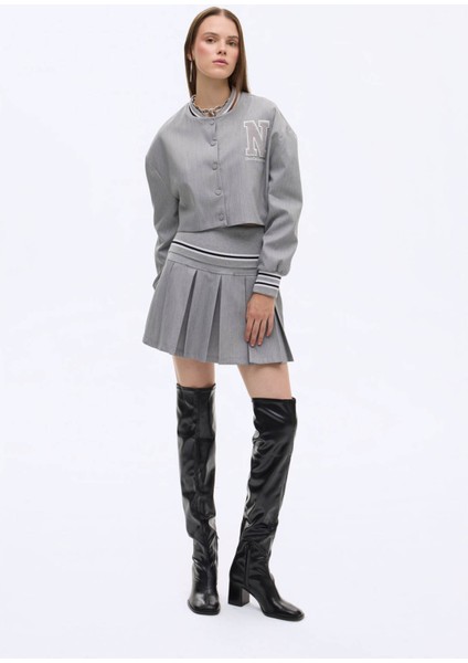 Gri Kadın Ceket CKT00886 fırsatları