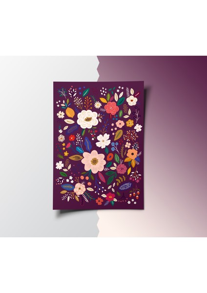 Çerçevesiz Poster Renkli Bitki ve Çiçek Temalı Dijital Baskı Poster,ev, Ofis, Salon Dekorasyon fırsatları