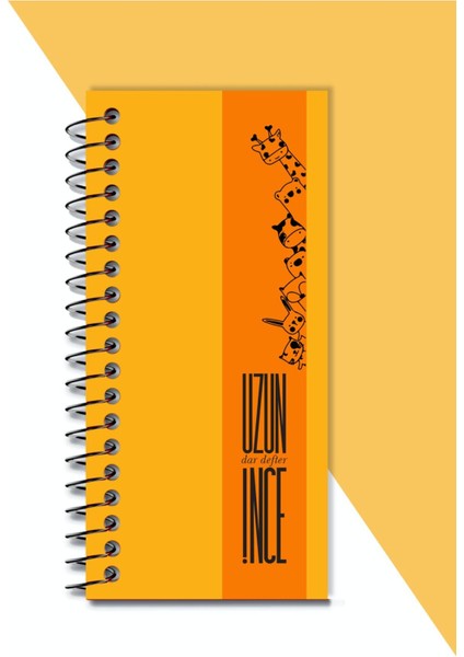 Uzun Ince Dar Defter Koleksiyonu / Kalın Karton Kapak Çizgisiz Spiralli 21X10 Cm. 96 Sayfa fiyatları