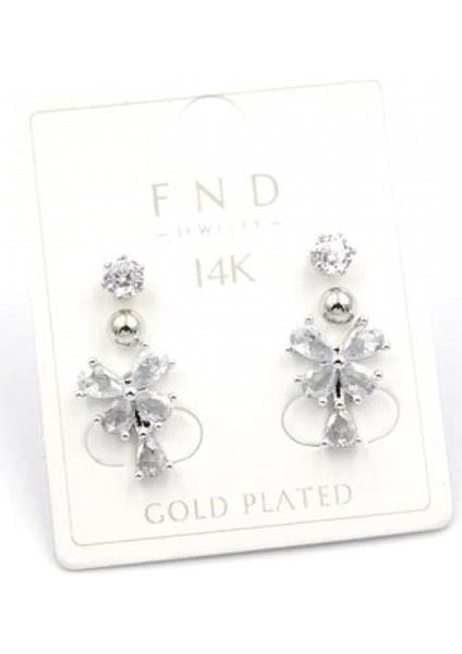 Çoklu Kelebek Küpe - Gümüş